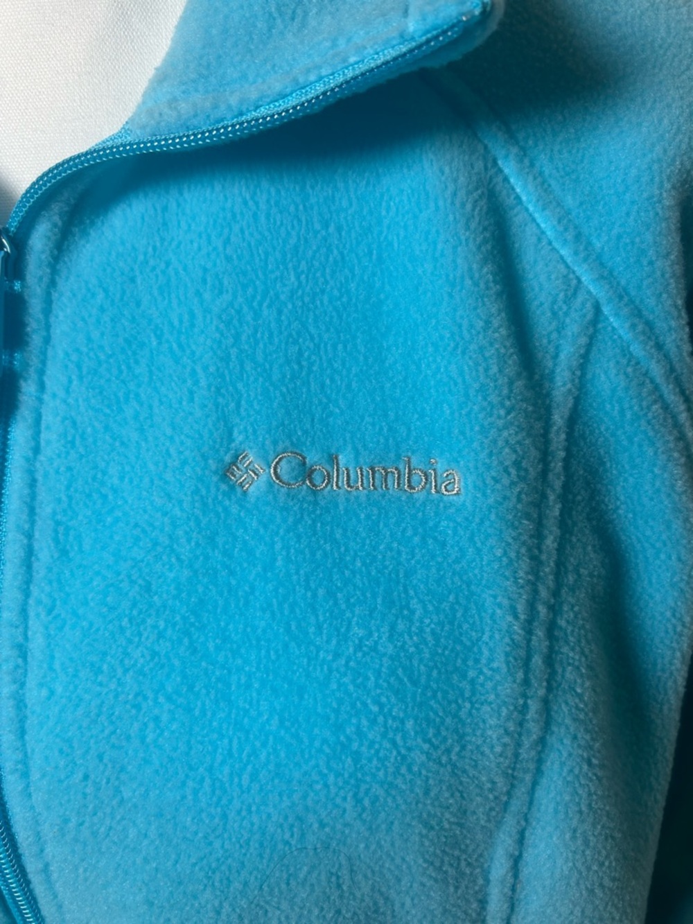 Columbia Aqua Blue Fleece Ski Jacket